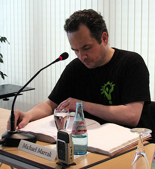 Michael Marrak auf der Lesung beim Elstercon 2014