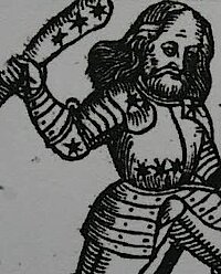 Zeichnung in einer Flugschrift aus dem Jahr 1582, die Gniperdoliga zeigen soll (Ausschnitt)