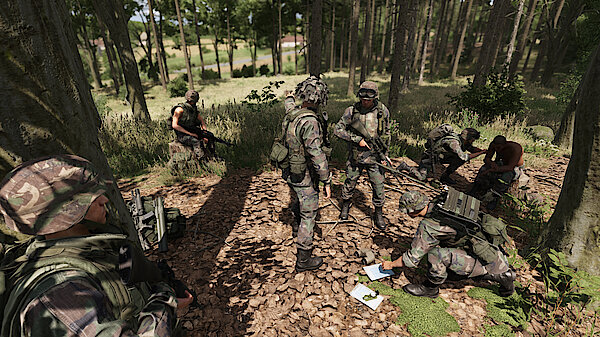 Soldiers in Forest